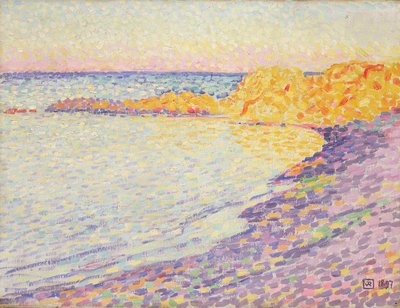 Petit Plage, Saint Tropez, 1897 door Théo van Rysselberghe